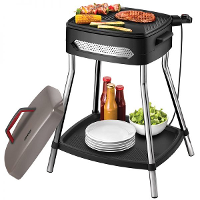 Unold Barbecue Power Grill Staande grill Elektrisch Met handmatige temperatuursinstelling Zwart, Zilver