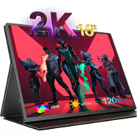 UPERFECT UPlays C02 16 Inch 2K 2560*1600 16:10 100%sRGB 500Cd/m² 120Hz Type C Portable Computer Monitor Gaming Display S