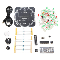 Upgrade Diy Ec1515a Ds1302 Rotation Led Electronic Clock Kit 51 Scm Learning Board