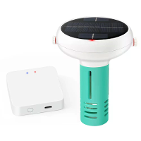 Upgrade Tuya Zigbe WiFi zwembad water kwaliteits tester 7 in 1 monitoring pH chloor zoutgehalte zonne USB opladen app be