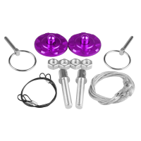 Upgraded Cnc Billet Aluminum Racing Bonnet Hood Pin Latch Lock Appearance Kit