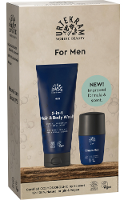 Urtekram For Men Hair & Body Wash   Cream Deo Giftset