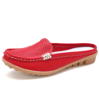 Us Size 5 10 New Women Casual Fashion Breathable Round Toe Slip On Leather Flat Sandals Shoes