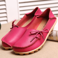 Us Size 5 13 New Women Soft Comfortable Lace Up Flat Loafers Breathable Casual Leather Flats Shoes