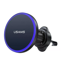 USAMS CD277 15W magnetische draadloze oplader autohouder voor telefoon snellader bevestiging autoventilaarg bezitter com