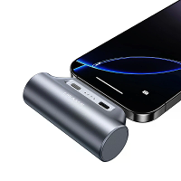 USAMS PB79 3000mAh Mini Tail Plug Draagbare Powerbank Type C Plug in Externe Batterij Voedingsbron Snelladen voor iPhone