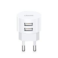 USAMS T20 10.5W 2 poorts USB oplader Dual 10.5W USB A poorts snellader adapter voor oplader EU stekker voor Xiaomi 12 vo