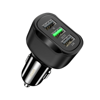 USAMS US CC100 1 C17 5V 2.4A 5V 1A QC3.0 3 USB poort Autolader voor tablet smartphone