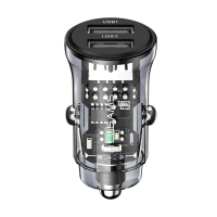 USAMS US CC162 3A 2 poorts USB autoladeradapter Dual USB A Snel opladen voor iPhone 12 13 14 14Pro 14 Pro Max voor Huawe