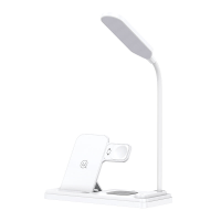 USAMS US CD195 15W 10W 7.5W 5W Draadloze Oplader Snelle Draadloze Oplaadhouder met Tafellamp voor Qi compatibele Smartph