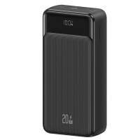 USAMS US CD201 20W 30000mAh Power Bank Externe Batterijvoeding met Dubbele USB A+USB C PD QC3.0 Snelladen voor iPhone 12