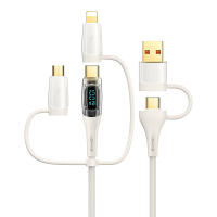 USAMS US SJ616 PD100W USB A+Type C naar Type C+iP+Micro USB kabel Snel opladen Gegevensoverdracht Vertind koperen kernli