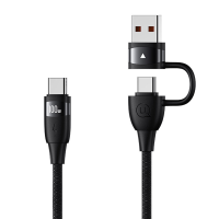 USAMS US SJ654 US SJ655 U85 PD100W USB/Type C naar Type C kabel Ondersteunt PD Snel Opladen Gegevensoverdracht Vertind k