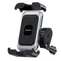 USAMS ZJ082 2 in 1 Volledige Dekking Fiets Telefoonhouder Schokbestendig Versterkte Klemstand 360° Rotatie Eenhandige Be