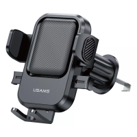 USAMS ZJ090 Eén klik luchtroostervastzittende autotelefoonaansluiter 360° rotatie auto lås universele telefoonhouder voo