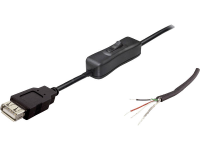 BKL Electronic 10080120 BKL Electronic USB A 10080120   USB kabel 2.0 A koppeling met schakelaar zwart Bus, recht 1 stuk(s)