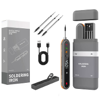 USB Digitale Soldeerbout Set Verstelbare Temperatuur 180 450℃ Type C Oplaadbaar 1400mAh Batterij Draagbare Kit voor Elek