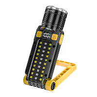 USB oplaadbare dubbele licht krachtige LED zaklamp zoombare toorts met magnetische houder outdoor waterdicht kamperen vi