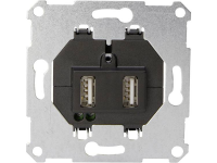 Usb Stekkerdoos Kopp 296101185 2 Voudig Inbouw Aluminium