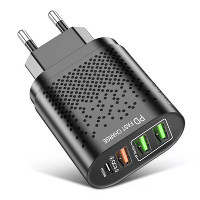 USLION 375 PD PD20W 4 poorts USB PD oplader 3USB A+USB C PD QC3.0 Ondersteuning AFC FCP Snellader Wandoplader Adapter EU