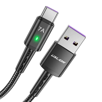 USLION 7A USB A naar USB C kabel Snelladen en gegevensoverdracht met koperen kernlijn 1M/2M lang voor iPhone 15 15 Plus