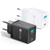[GaN Tech] BK312 35W 2 Port USB PD Oplader USB A+USB C PD QC3.0 PPS Snelladen Wandoplader Adapter EU stekker voor iPhone