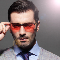 Uv400 Men Polarized Sunglasses Red Lens Night Vision Driving Fishing Cycling Glasses