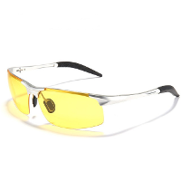 Uv400 Men Polarized Sunglasses Yellow Lens Night Vision Driving Fishing Cycling Glasses