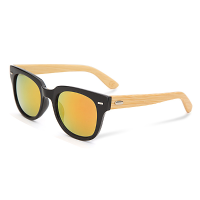 Uv400 Unisex Bamboo Wooden Rivet Mercury Sunglasses Mirror Eyewear Glasses