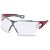 Uvex pheos cx2 9198 9198258 Veiligheidsbril Incl. UV bescherming Rood, Grijs