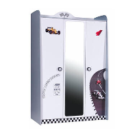 V Power kledingkast auto Wit