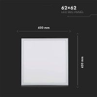 V TAC VT 6069 216221 LED paneel Set van 6 stuks Energielabel: F (A   G) 40 W Wit Wit