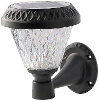 V TAC VT 969 Solar Wandlamp   IP44   Zwart   0.8W  75 Lumen   3IN1