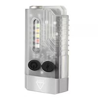 V10L EDC Mini Zaklamp 1000LM 100M Bereik Zaklamp Oplaadbaar Waterdicht Sleutelhanger Blauw Rood UV Wit Warm Licht