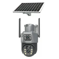 V380 4G Zonne  Dubbele Lens Beveiligingscamera 4MP IP66 Weerbestendig Tweeweg Audio PTZ Controle Nachtzicht 4G Automatis