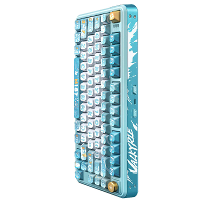 VALKYRE VK75 Tri mode Mechanisch Gamingtoetsenbord 80 toetsen Gasketstructuur RGB verlichting JSA profiel 8000mAh 2.4G/b