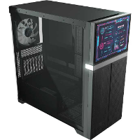 Valkyrie VK02 LCD tower behuizing 2x USB A | 1x USB C | RGB | Tempered Glass