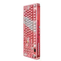 VALKYRIE VK99 Drie modus Mechanische Gaming Toetsenbord met TFT Display en multifunctionele Knop, Warmwisselbare RGB lic