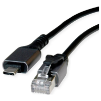 Value 12.99.1166 USB C naar RJ45 adapterkabel USB 3.2 Gen2 USB C stekker, RJ45 1.5 M Zwart