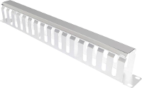 VALUE 19 Frontplaat 1 HE met rangeerkanaal 40 x 60 mm, grijs