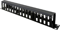 VALUE 19 Frontplaat 1 HE met rangeerkanaal 40 x 80 mm, zwart