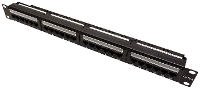 VALUE Cat.6A (Class EA) 19 Patchpaneel, 24 P, onafgeschermd, zwart