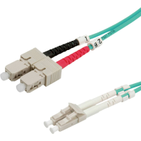 VALUE F.O. Kabel 50/125µm OM3, LC/SC, turkoois, 1 m