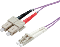 VALUE F.O. Kabel 50/125µm OM4, LC/SC, LSOH, violet, 3 m