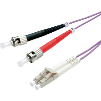 VALUE F.O. Kabel 50/125µm OM4, LC/ST, LSOH, violet, 0,5 m