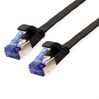 VALUE FTP patchkabel, Cat.6A (Class EA), extra plat, zwart, 3 m