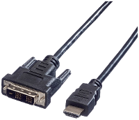 VALUE monitorkabel DVI (18+1) / HDMI M/M, zwart, 5 m