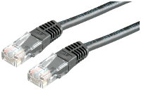 VALUE Patchkabel Cat.6 UTP (Class E), zwart, 7 m