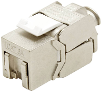VALUE Cat.6A (Class EA) Keystone, RJ 45, afgeschermd, zilver, zonder gereedschap