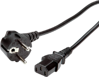 VALUE stroomkabel, recht IEC Female, zwart, 0,6 m